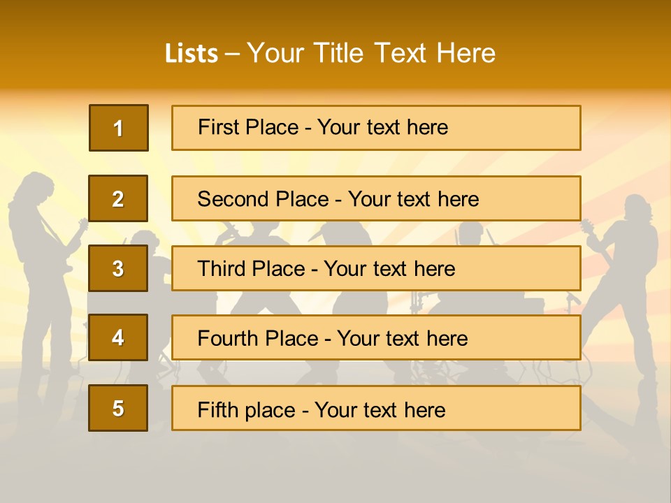 Performance Guitar Guitarist PowerPoint Template