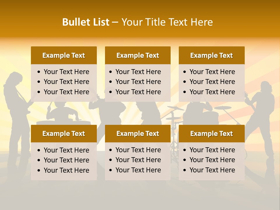 Performance Guitar Guitarist PowerPoint Template