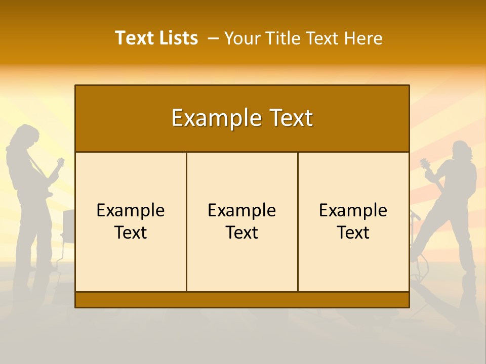 Performance Guitar Guitarist PowerPoint Template