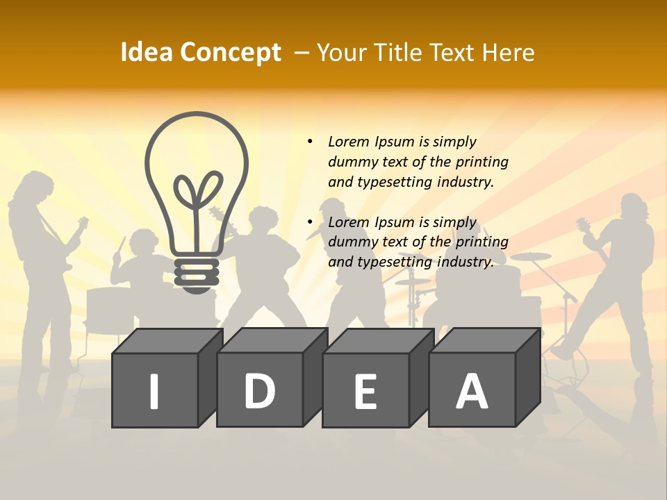 Performance Guitar Guitarist PowerPoint Template