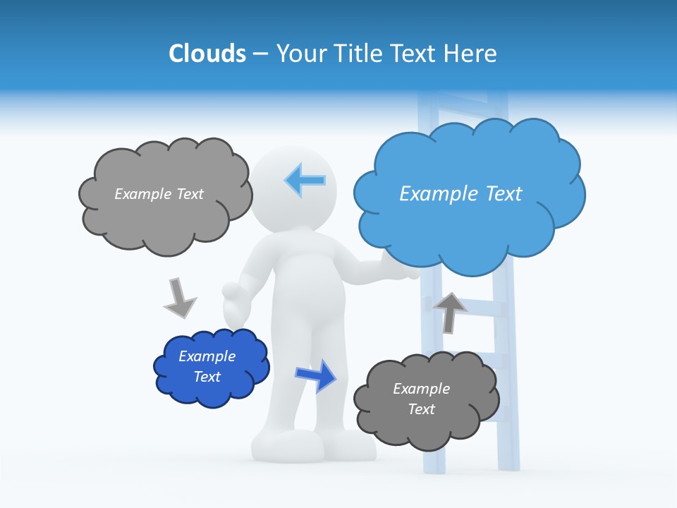 Icon Conceptual White PowerPoint Template