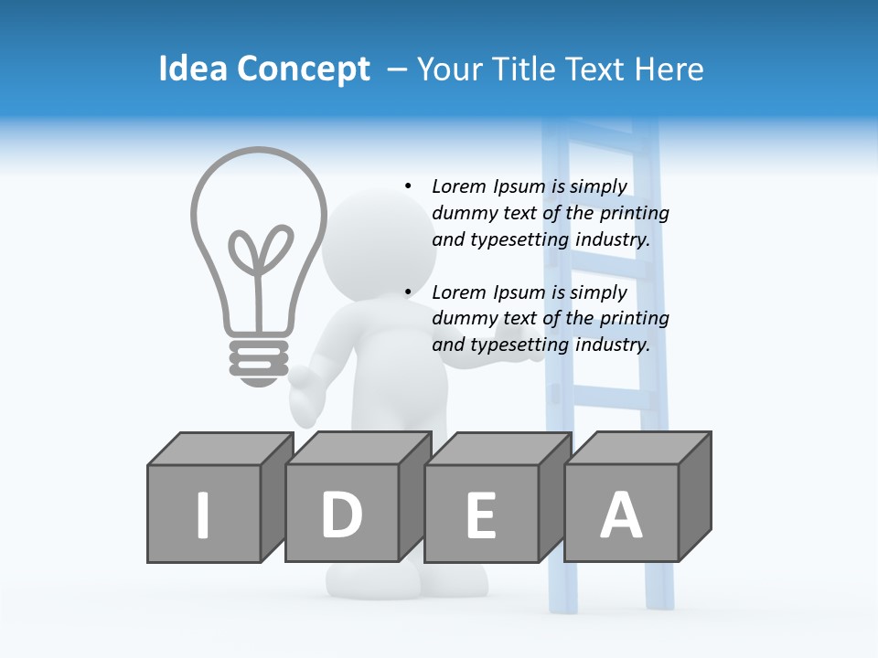 Icon Conceptual White PowerPoint Template