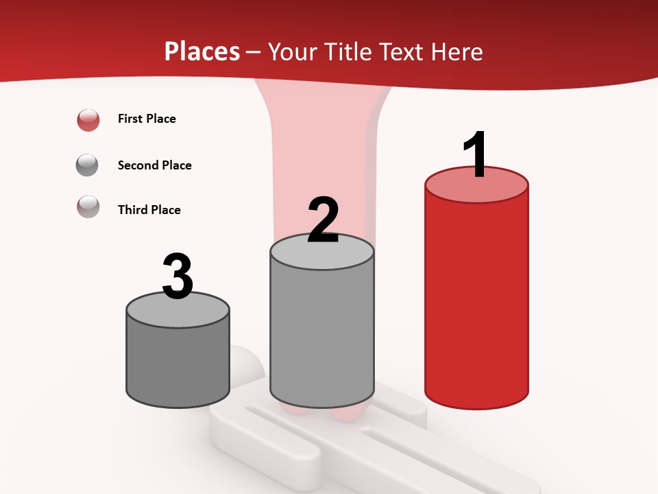 Red Lay Pedestal PowerPoint Template