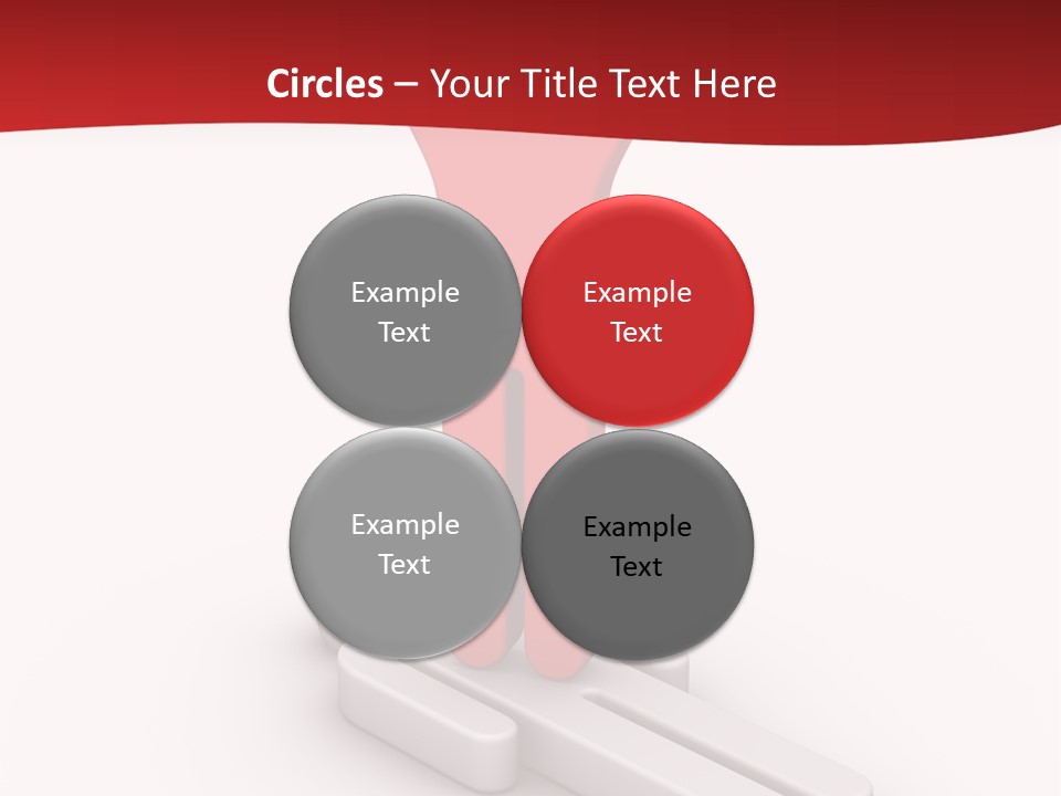 Red Lay Pedestal PowerPoint Template