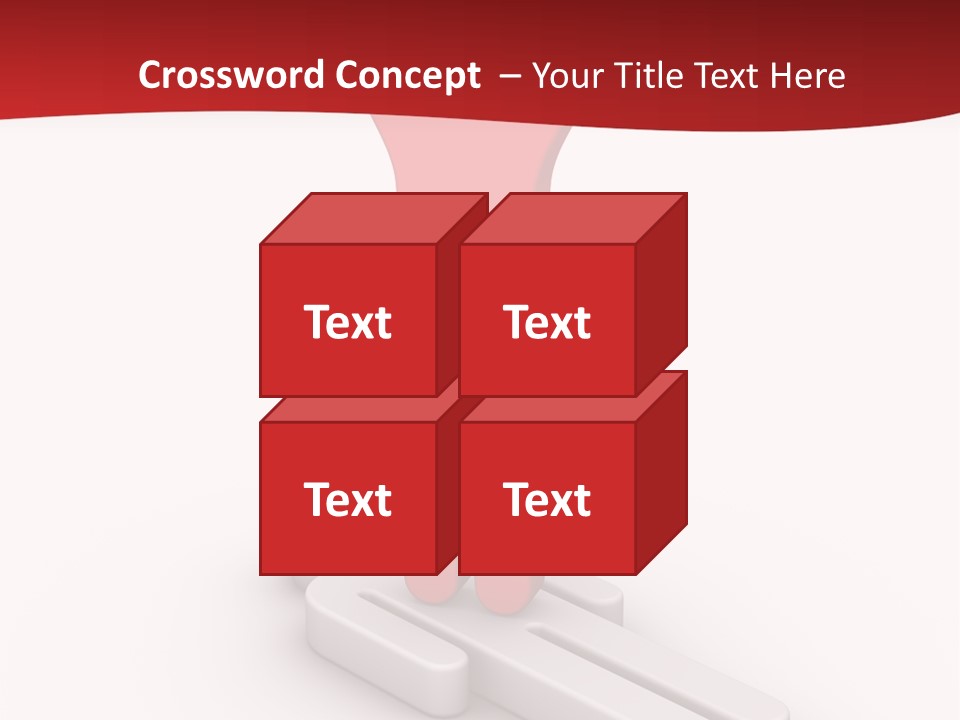 Red Lay Pedestal PowerPoint Template