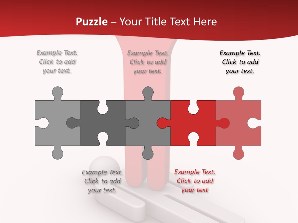Red Lay Pedestal PowerPoint Template