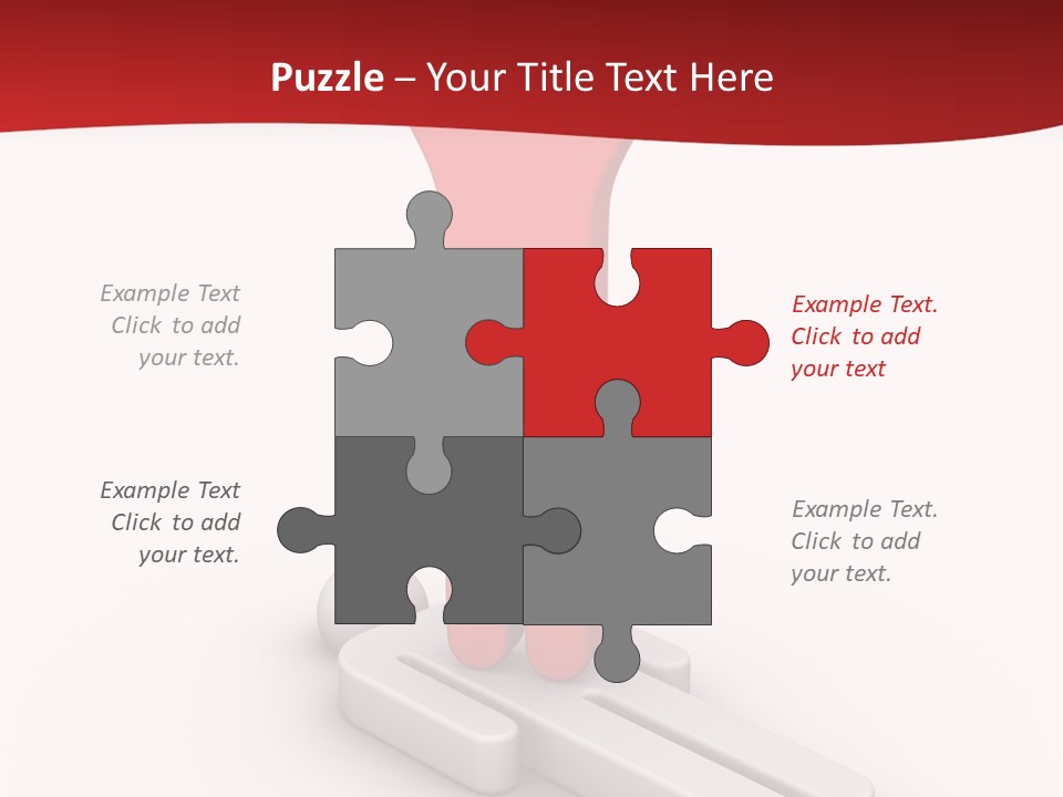 Red Lay Pedestal PowerPoint Template