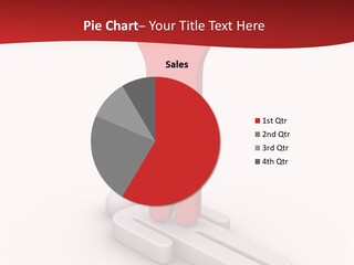 Red Lay Pedestal PowerPoint Template