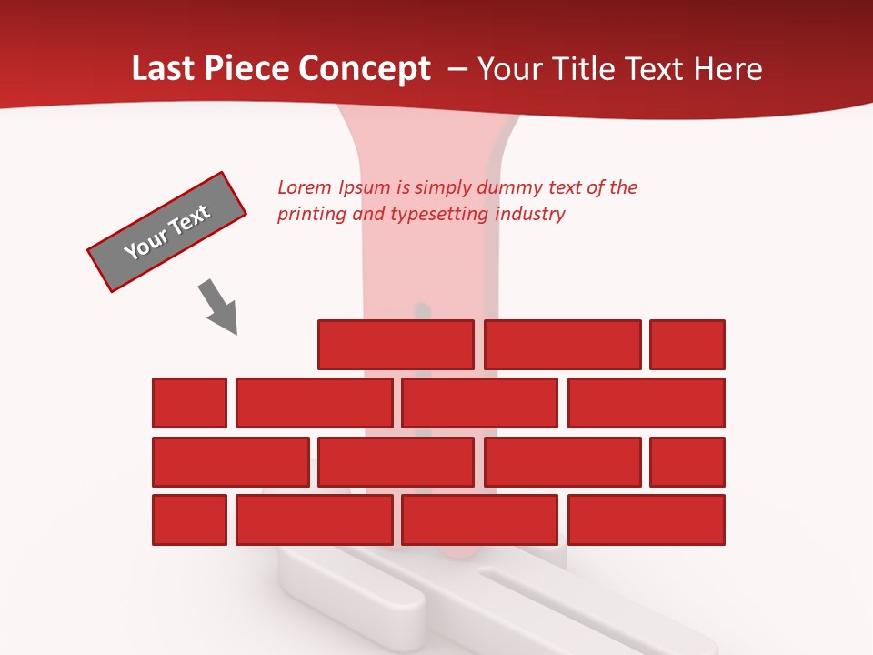 Red Lay Pedestal PowerPoint Template