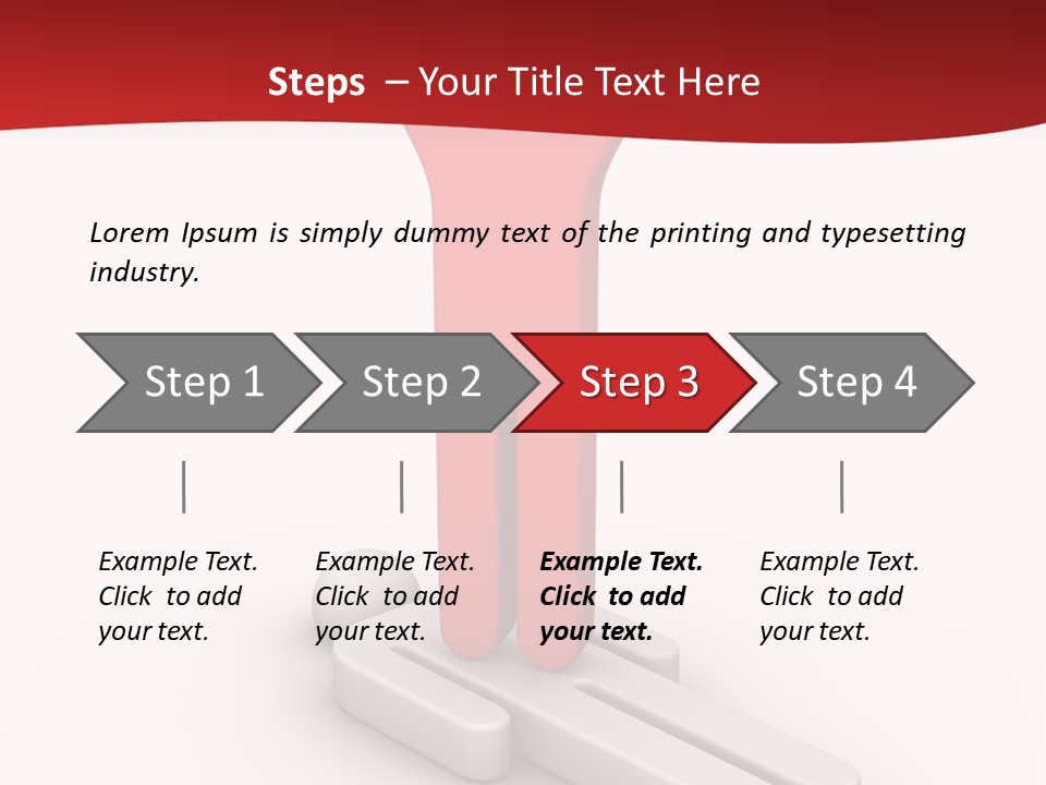 Red Lay Pedestal PowerPoint Template