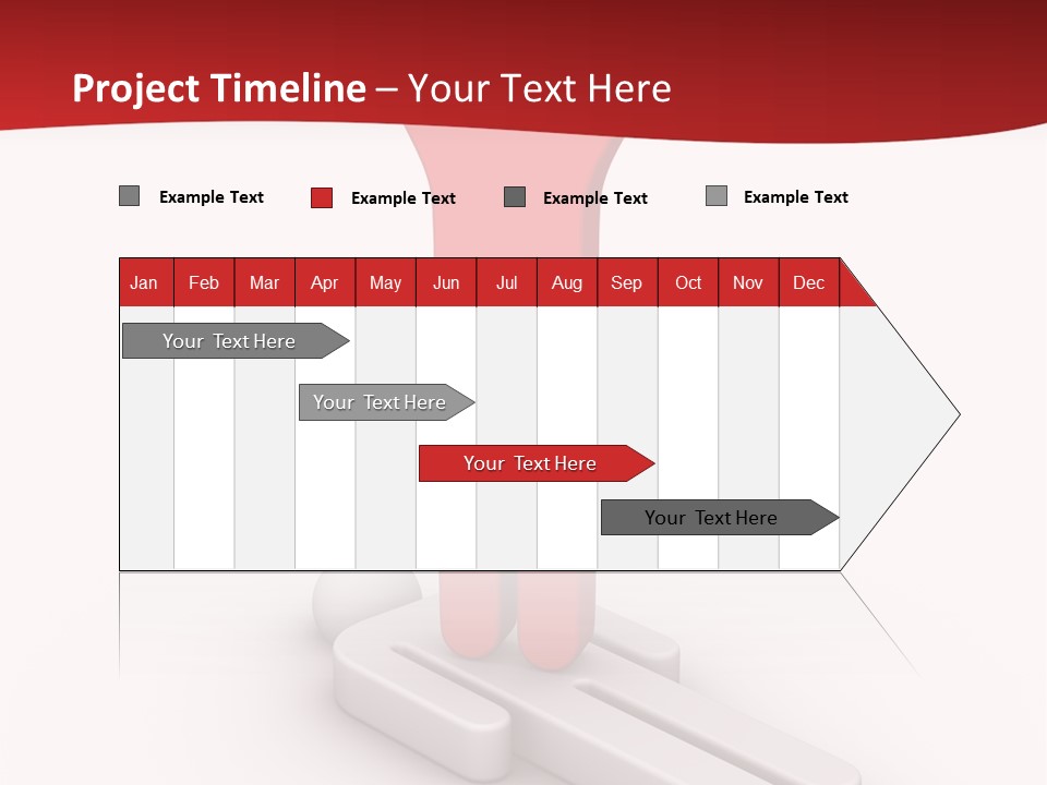 Red Lay Pedestal PowerPoint Template