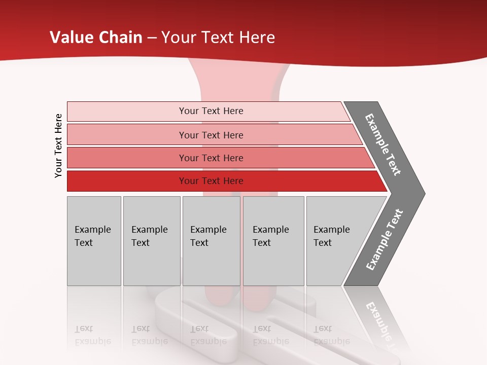 Red Lay Pedestal PowerPoint Template