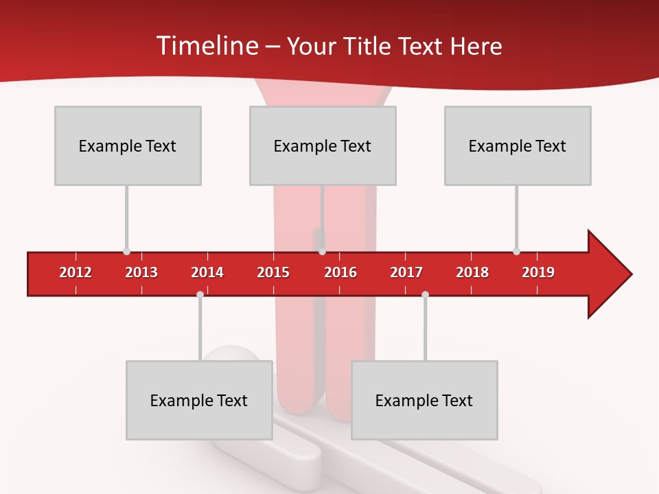 Red Lay Pedestal PowerPoint Template