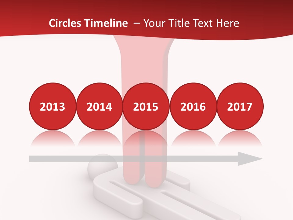 Red Lay Pedestal PowerPoint Template