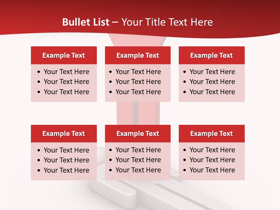 Red Lay Pedestal PowerPoint Template