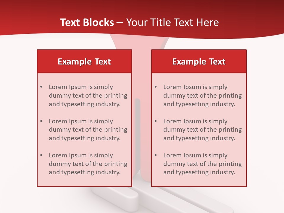 Red Lay Pedestal PowerPoint Template