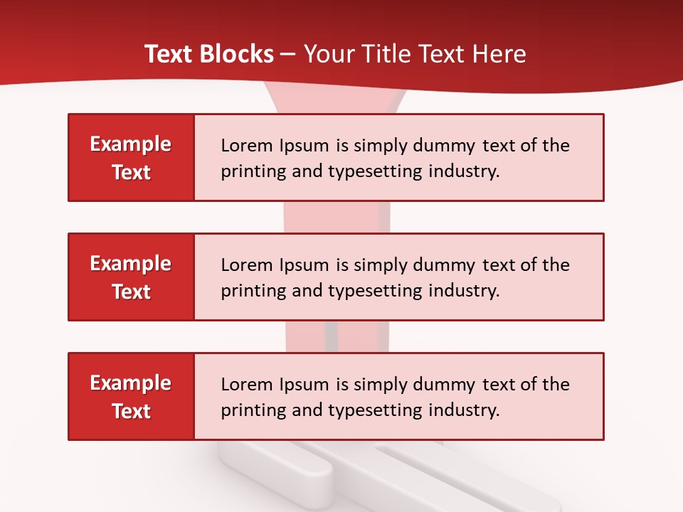 Red Lay Pedestal PowerPoint Template
