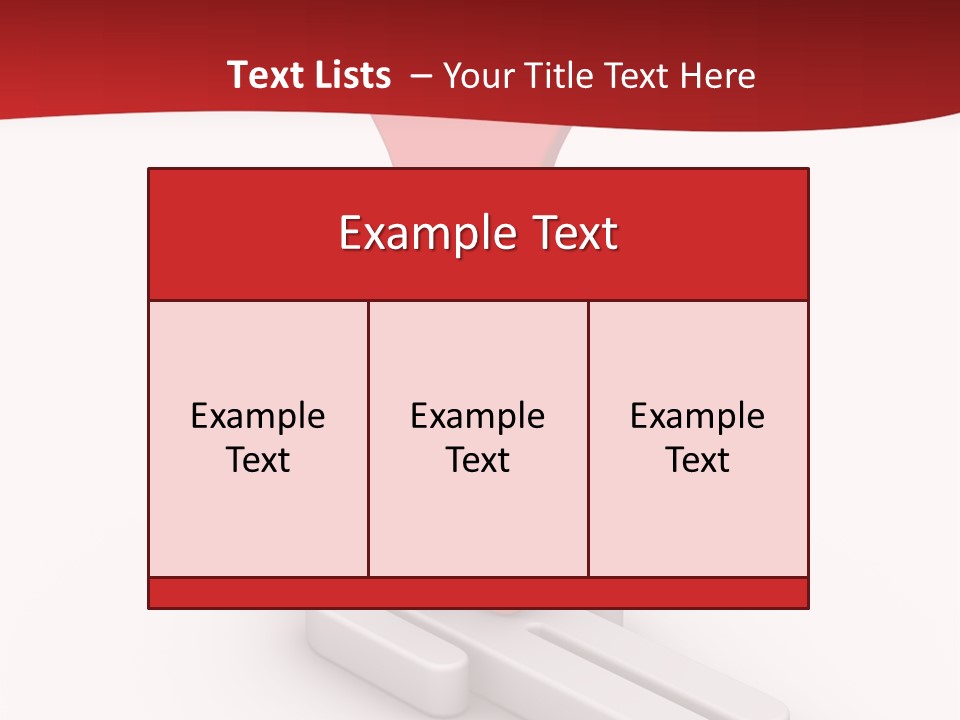 Red Lay Pedestal PowerPoint Template