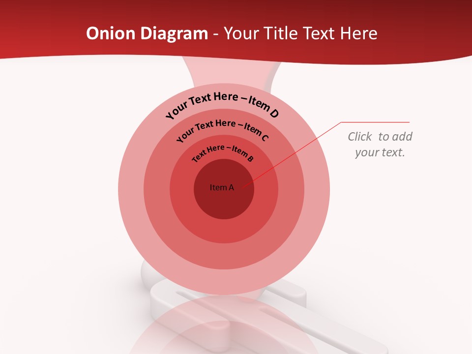 Red Lay Pedestal PowerPoint Template