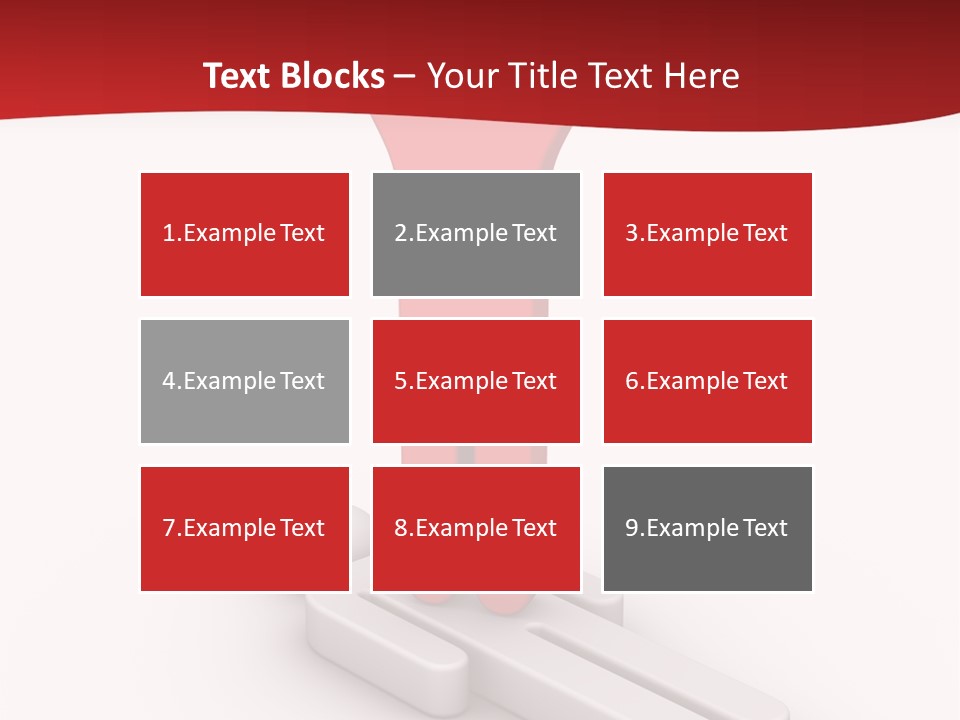 Red Lay Pedestal PowerPoint Template