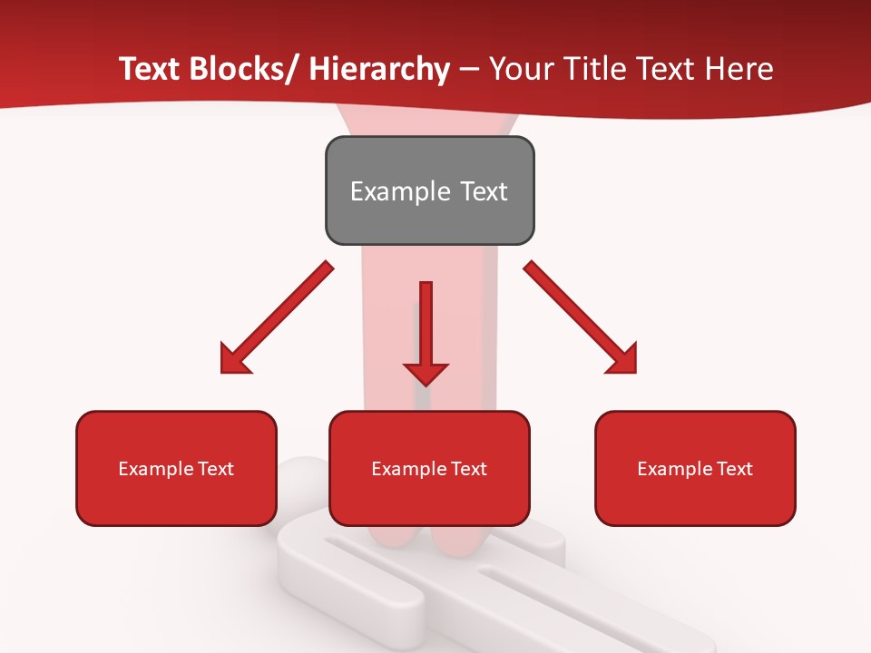 Red Lay Pedestal PowerPoint Template