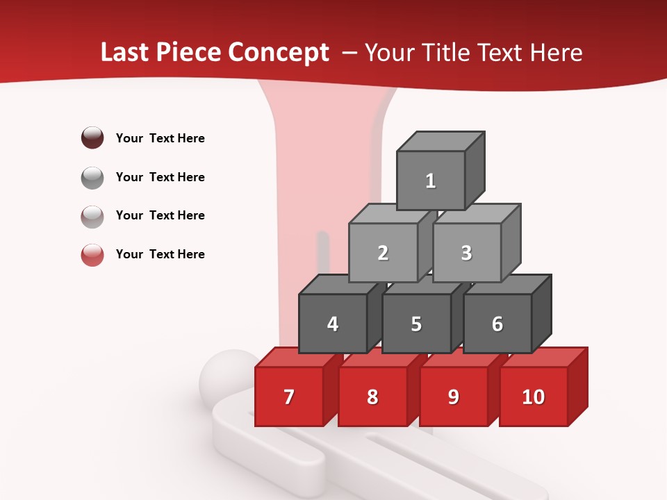 Red Lay Pedestal PowerPoint Template