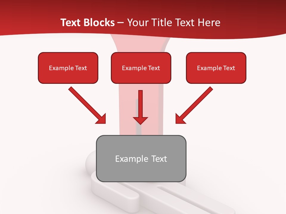 Red Lay Pedestal PowerPoint Template