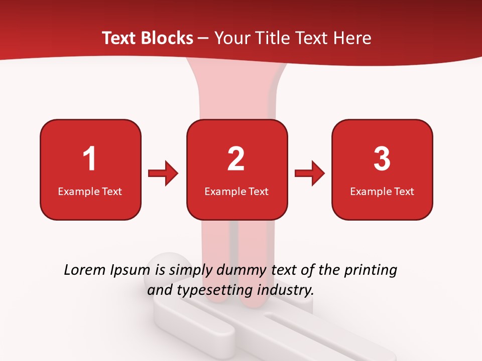 Red Lay Pedestal PowerPoint Template
