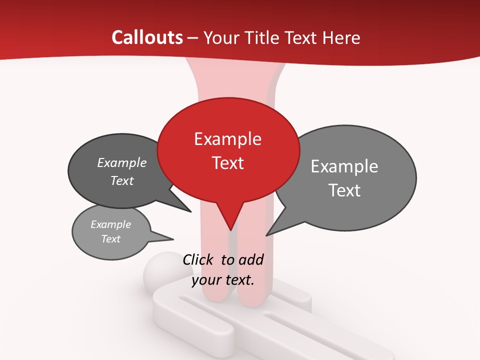 Red Lay Pedestal PowerPoint Template