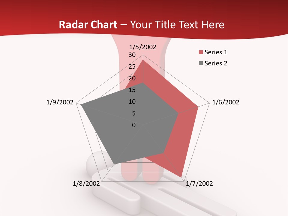 Red Lay Pedestal PowerPoint Template