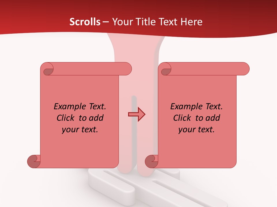 Red Lay Pedestal PowerPoint Template