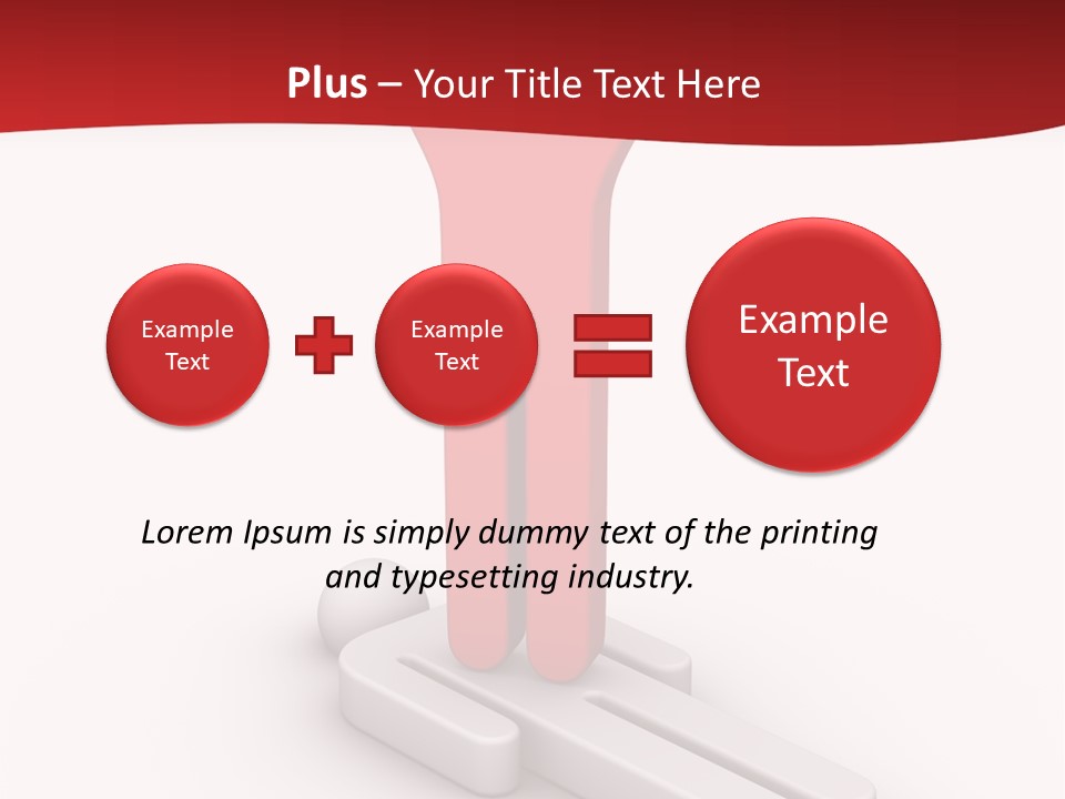 Red Lay Pedestal PowerPoint Template