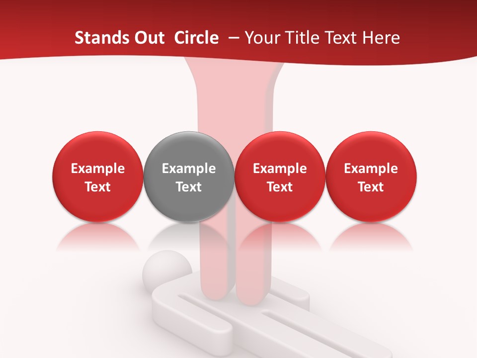 Red Lay Pedestal PowerPoint Template