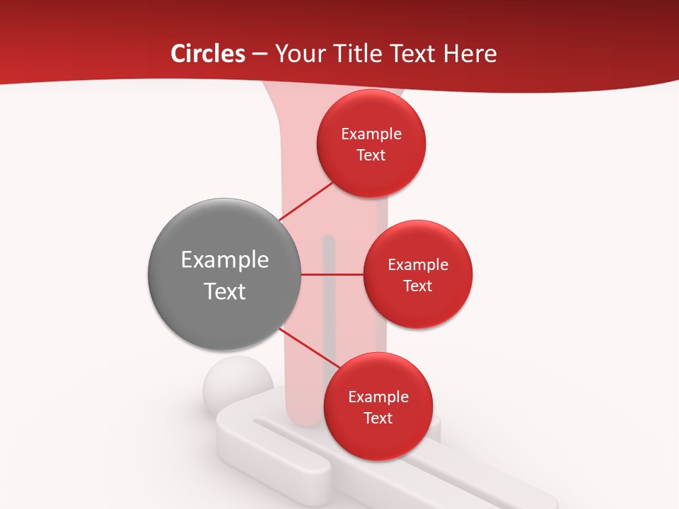 Red Lay Pedestal PowerPoint Template