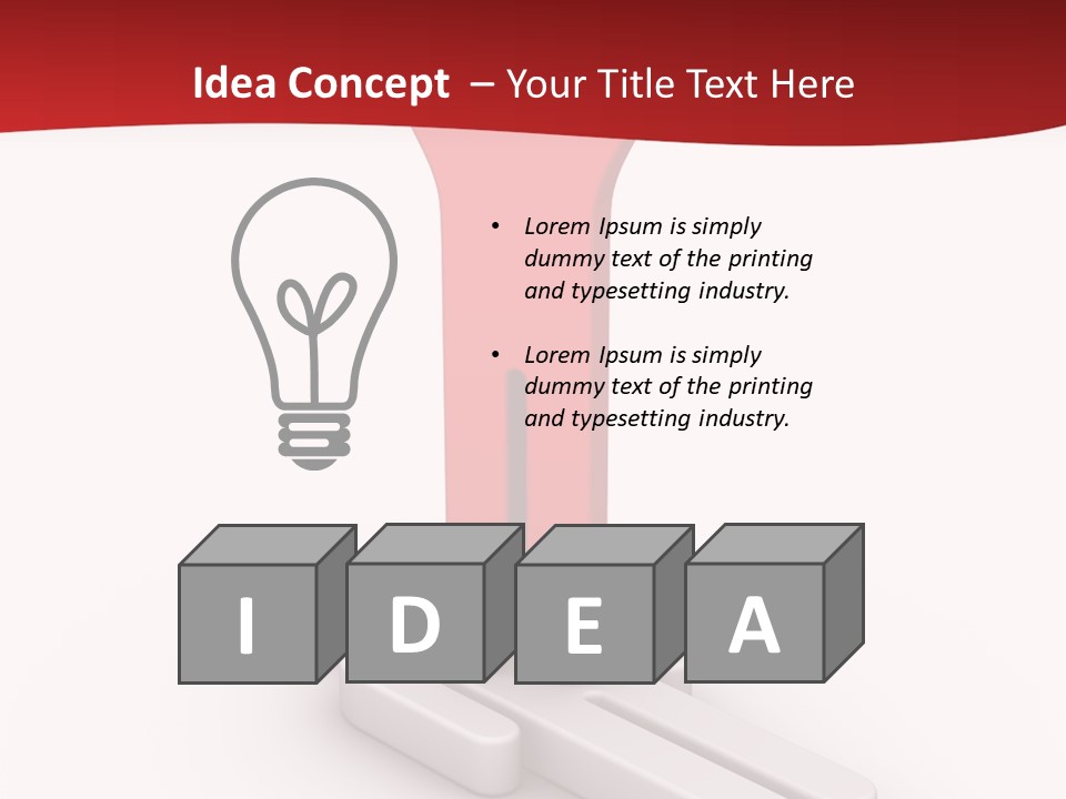 Red Lay Pedestal PowerPoint Template