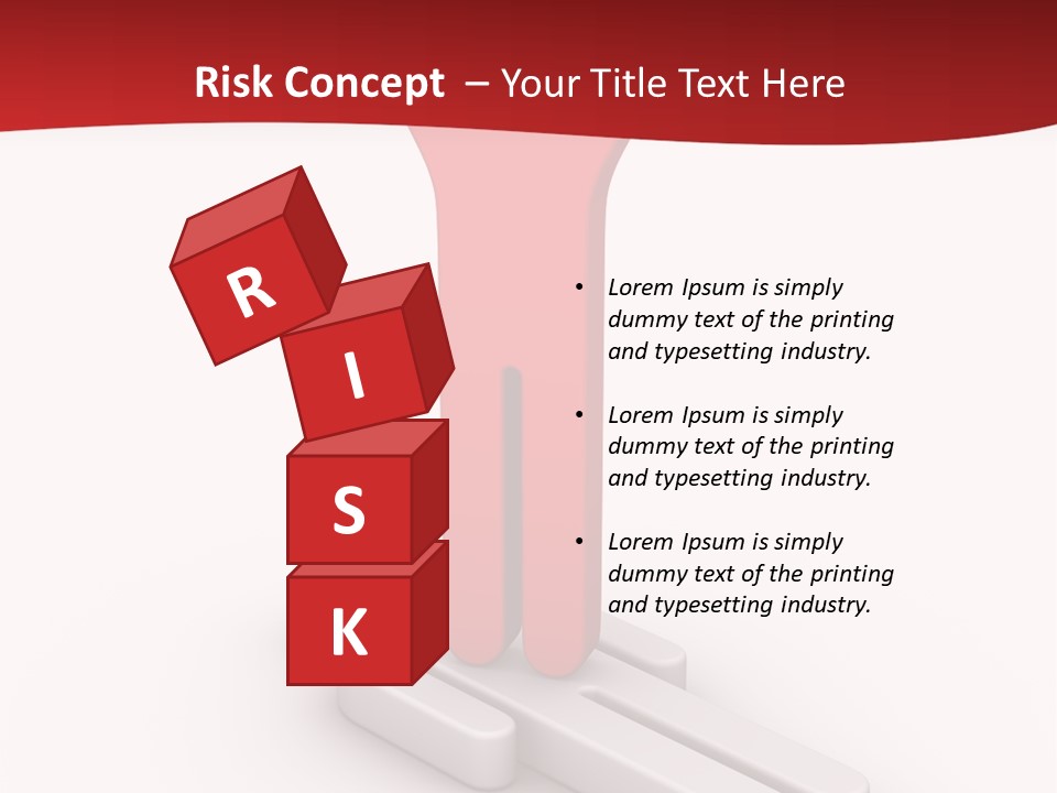 Red Lay Pedestal PowerPoint Template