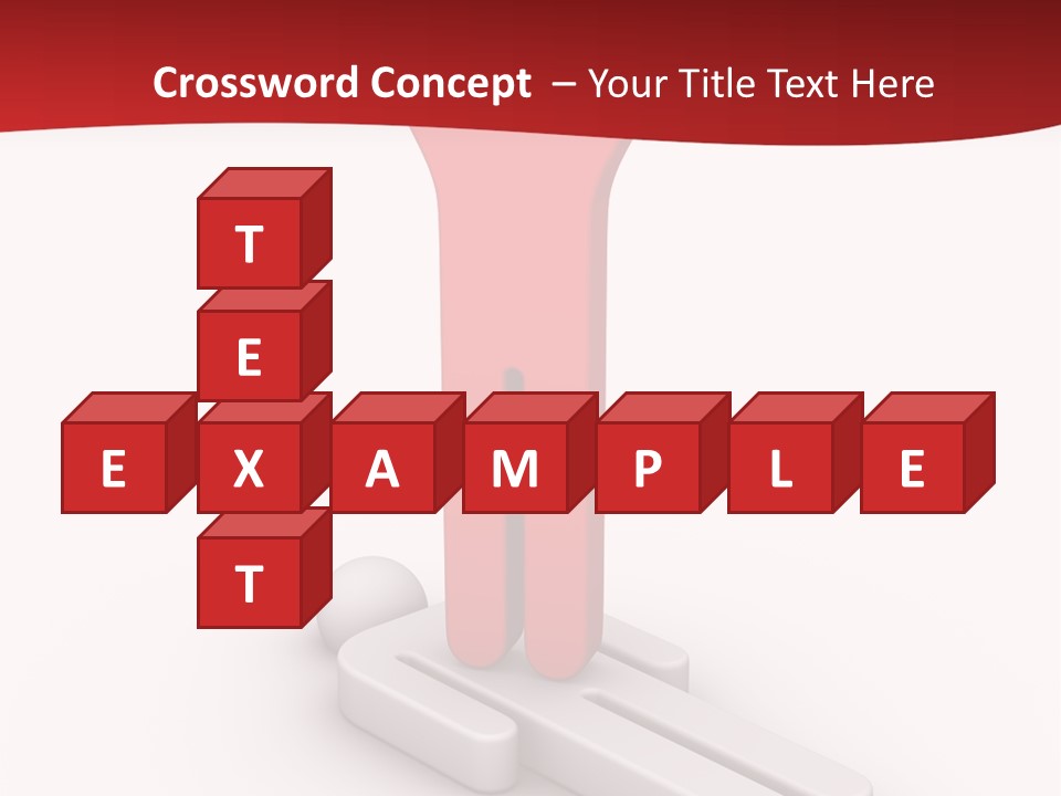 Red Lay Pedestal PowerPoint Template