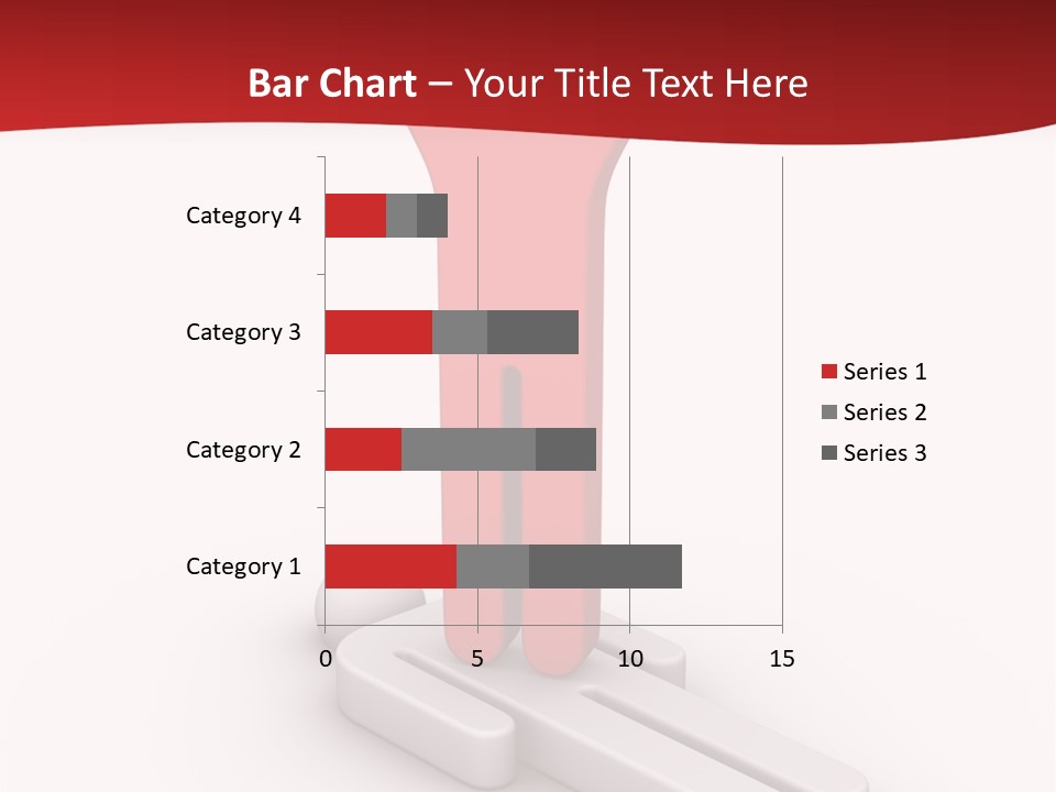 Red Lay Pedestal PowerPoint Template
