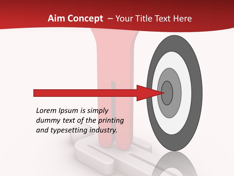 Red Lay Pedestal PowerPoint Template