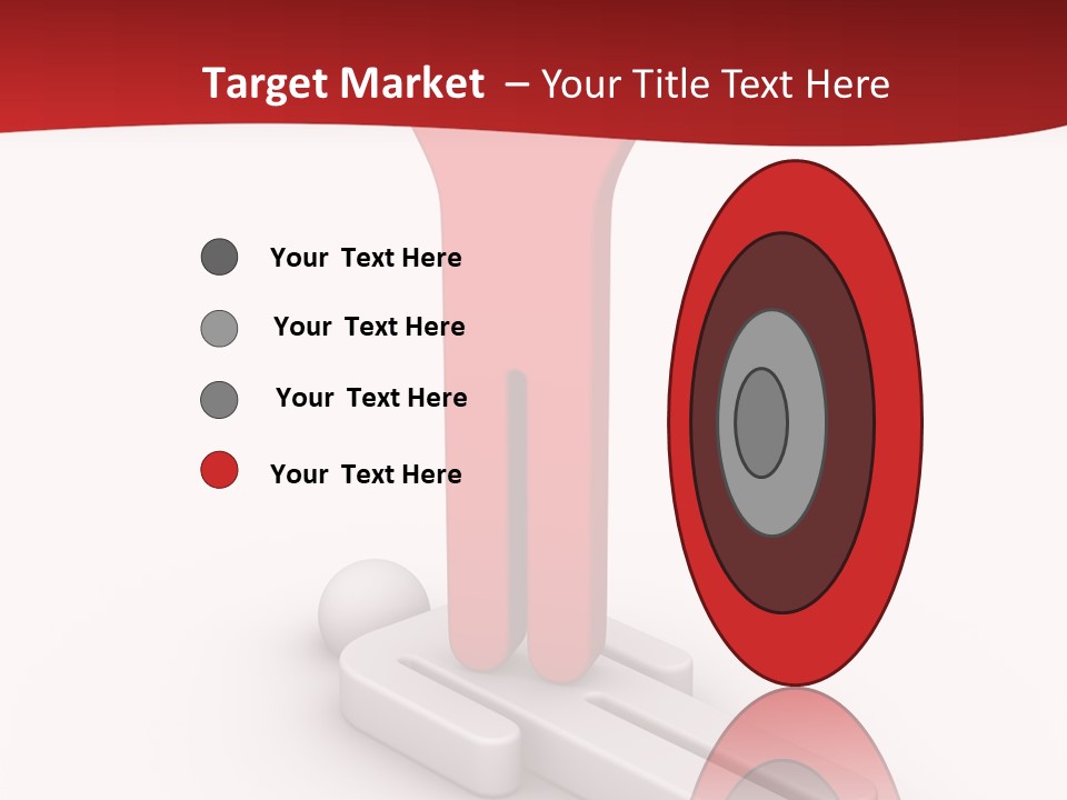 Red Lay Pedestal PowerPoint Template