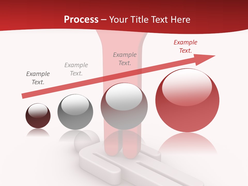 Red Lay Pedestal PowerPoint Template