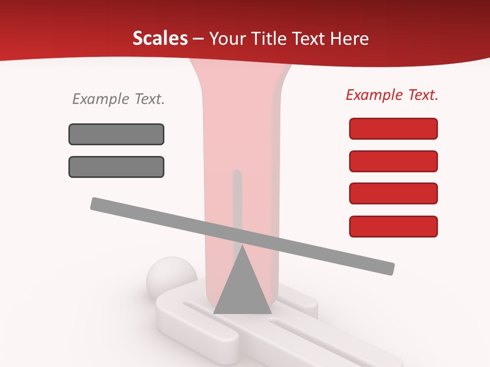 Red Lay Pedestal PowerPoint Template