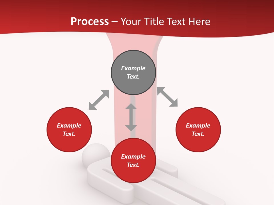 Red Lay Pedestal PowerPoint Template