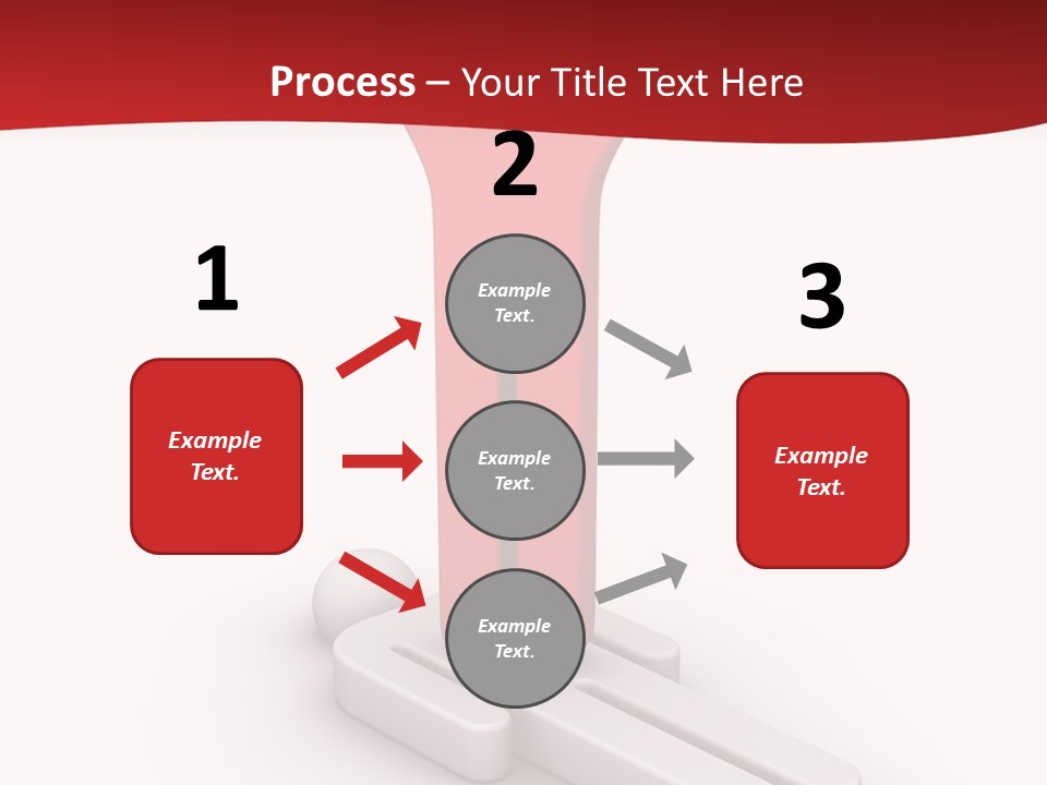 Red Lay Pedestal PowerPoint Template