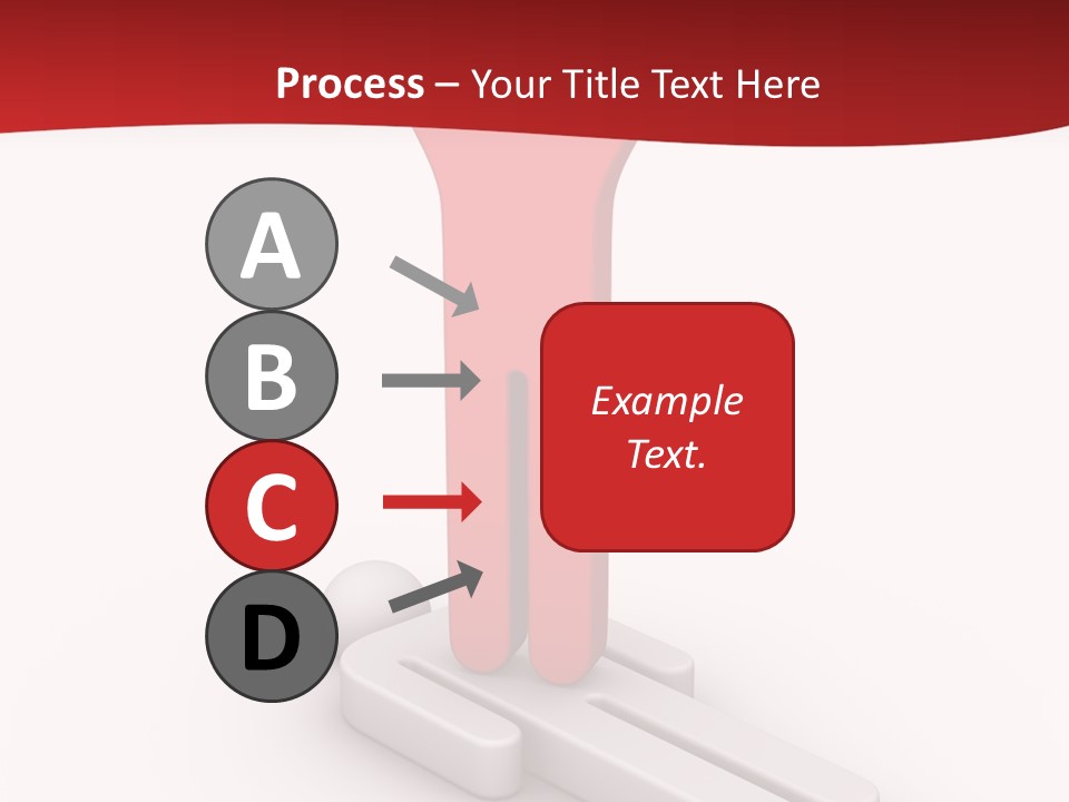 Red Lay Pedestal PowerPoint Template