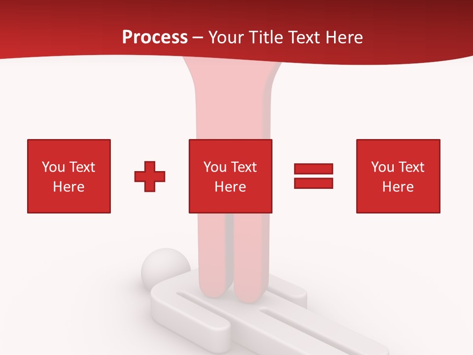Red Lay Pedestal PowerPoint Template