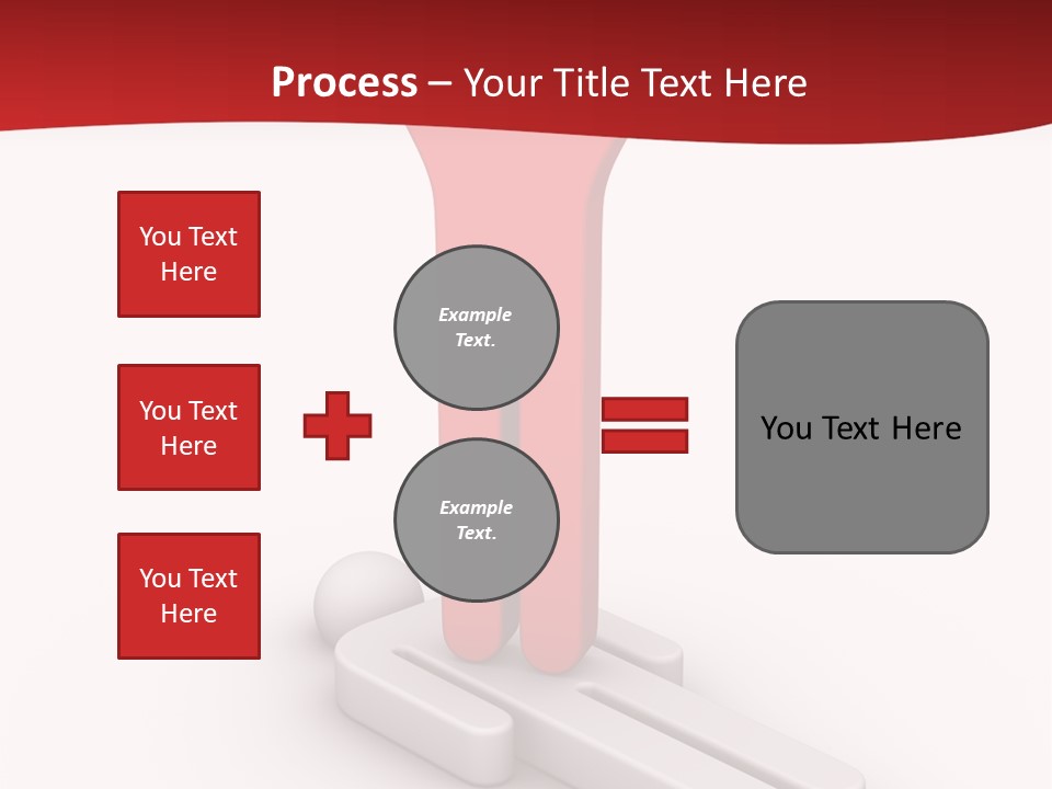 Red Lay Pedestal PowerPoint Template