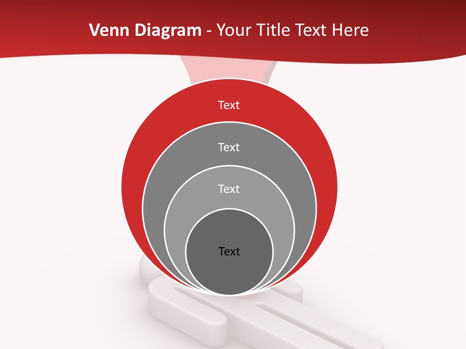 Red Lay Pedestal PowerPoint Template