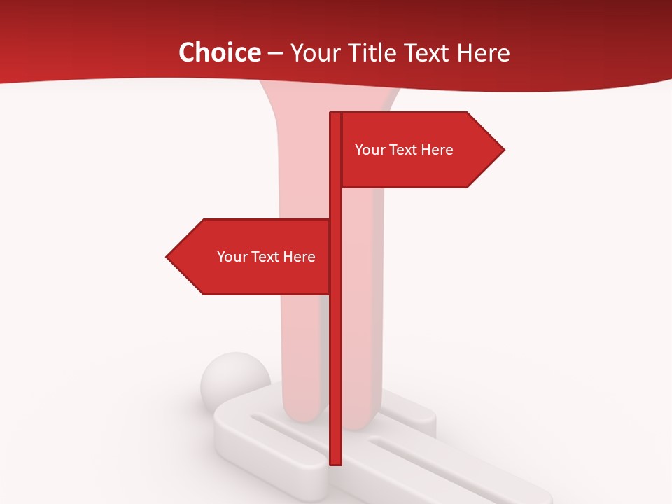 Red Lay Pedestal PowerPoint Template