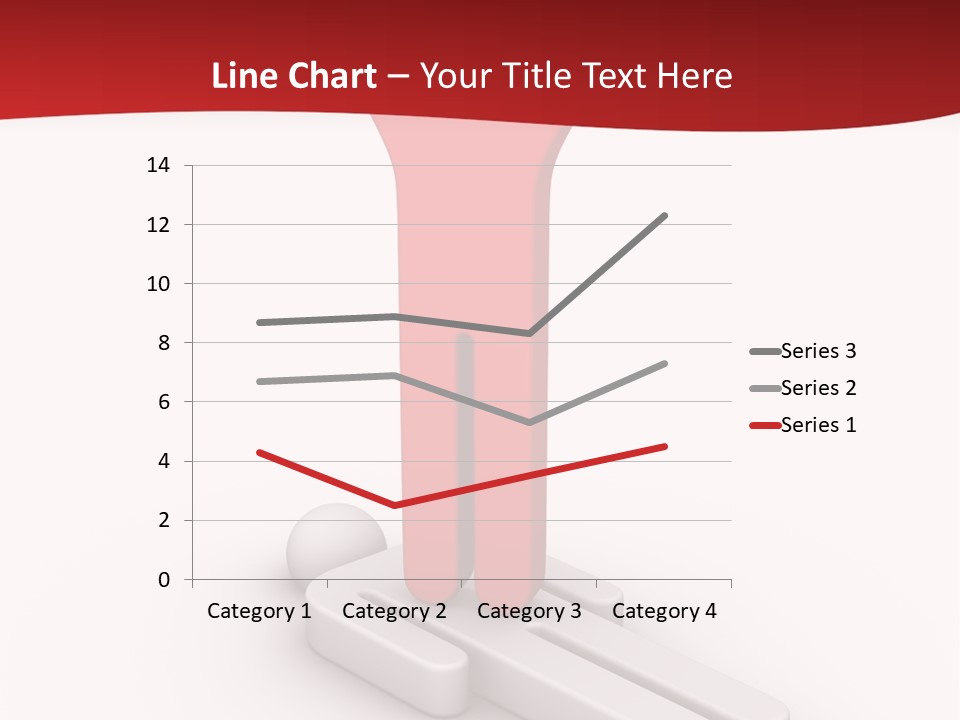 Red Lay Pedestal PowerPoint Template
